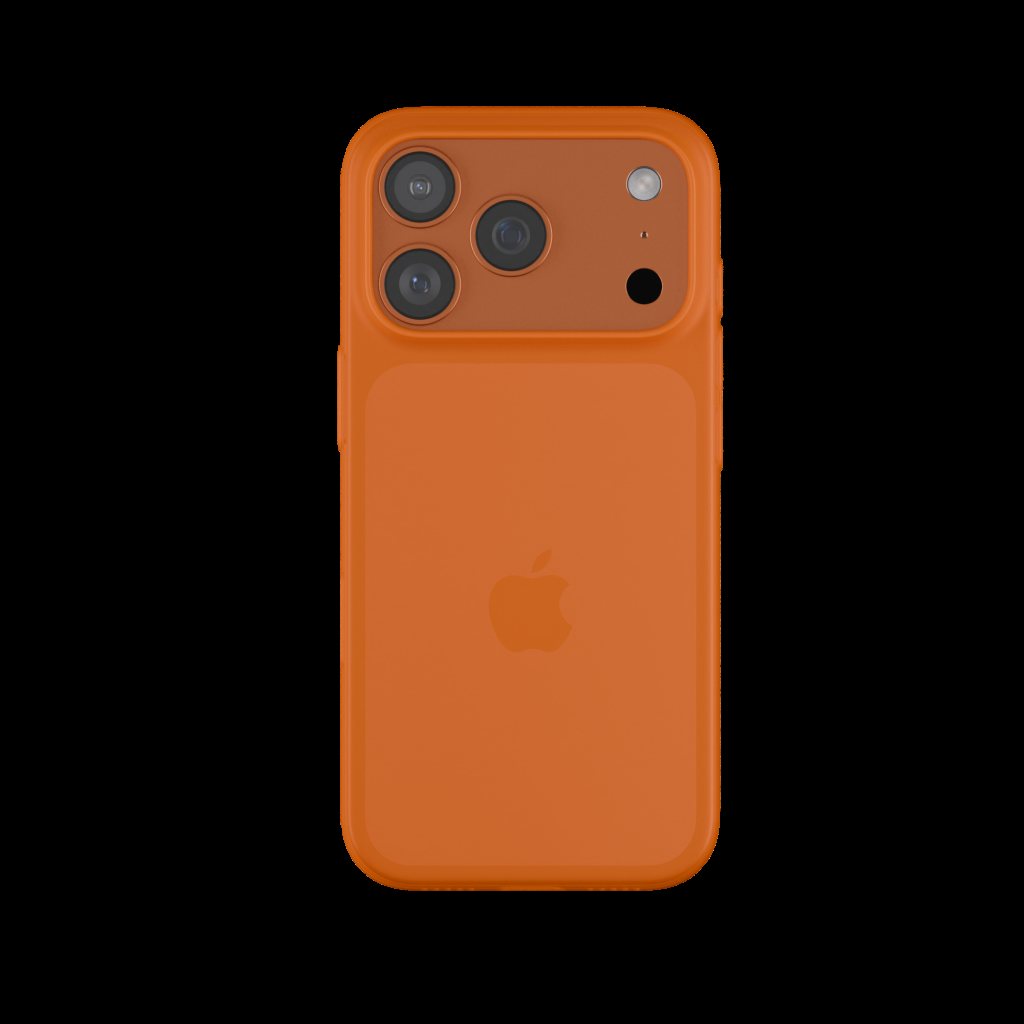 Cosmic Orange Super Thin Case on iPhone 17 Pro, back
